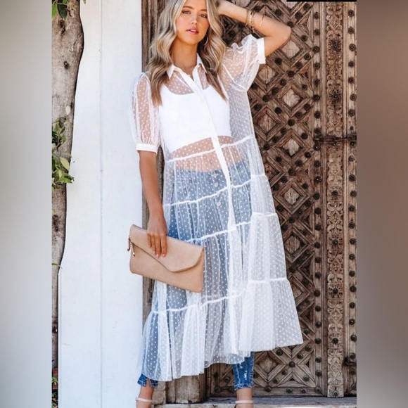 Vici Dresses & Skirts - Mesh Tiered Midi Dress